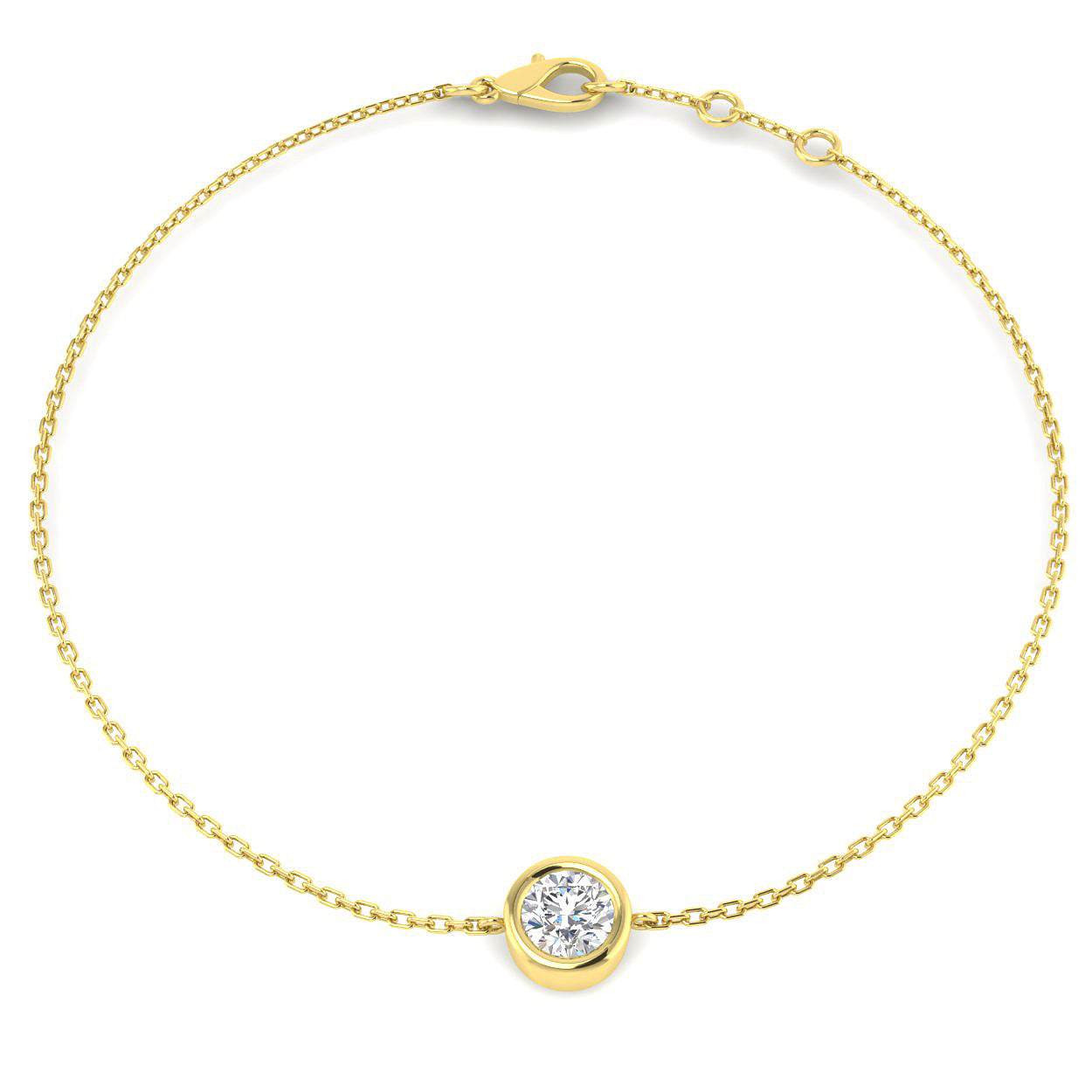 9ct Yellow Gold 0.46ct G I1 Diamond Bracelet