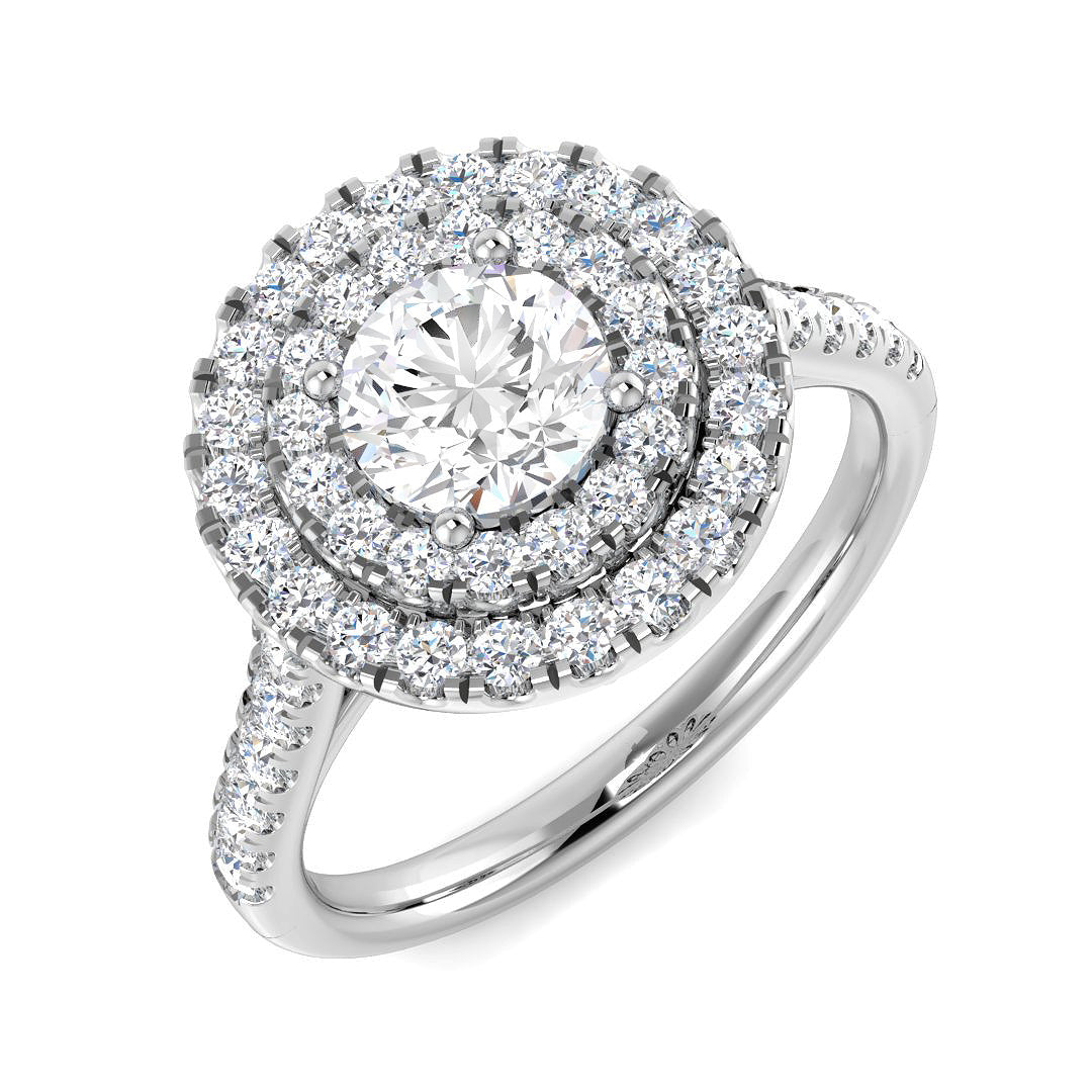9ct White Gold 1.75ct Laboratory Grown CVD Ring