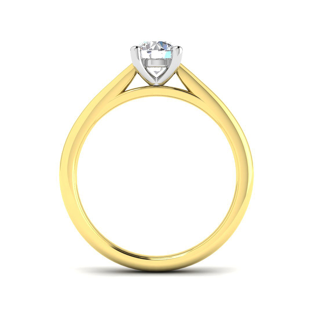 18ct Two-Tone Gold 0.52ct D VS1 Laboratory Grown CVD Ring