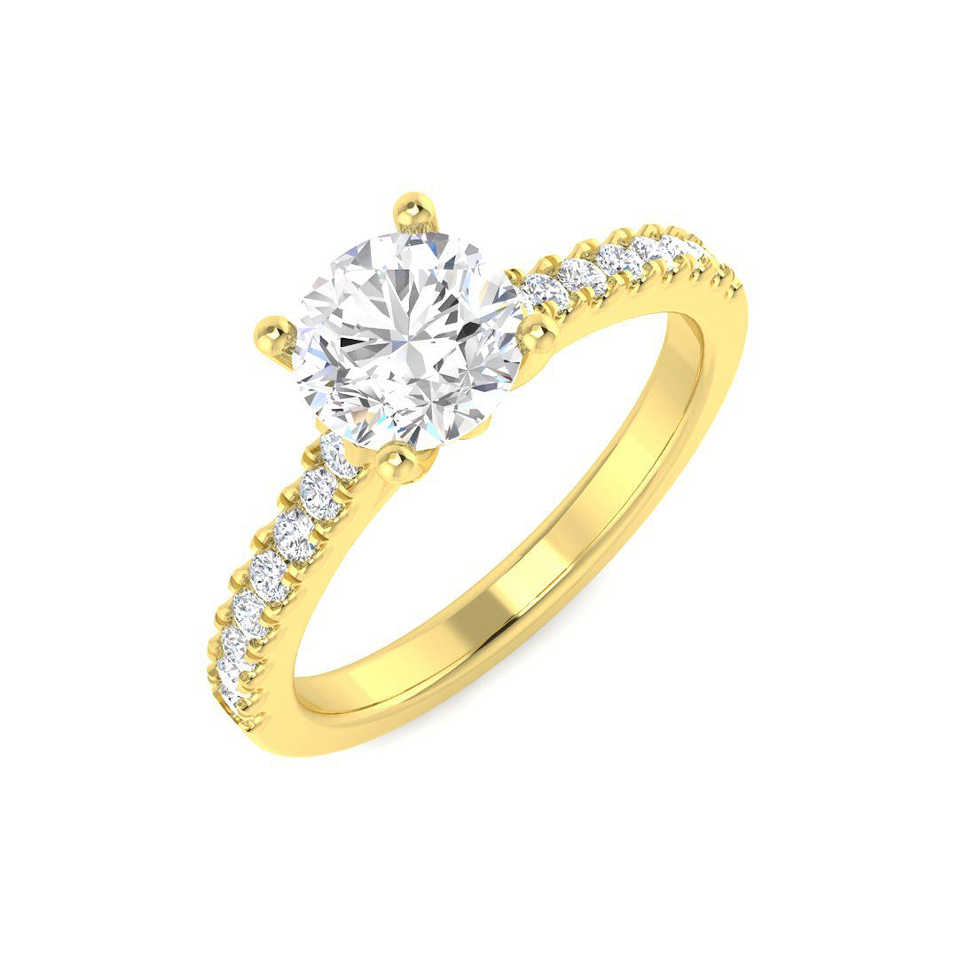 18ct Yellow Gold 1.25ct D VS2 Laboratory Grown CVD Ring