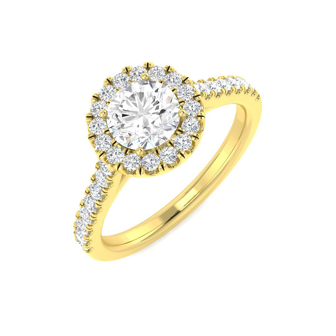18ct Yellow Gold 1.07ct D VS2 Laboratory Grown CVD Ring