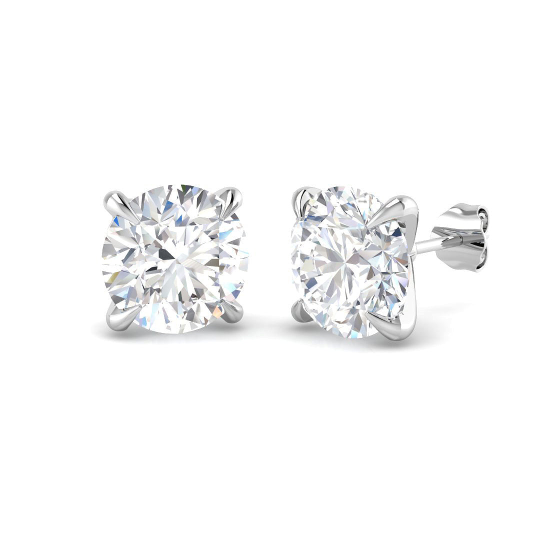 18ct White Gold 7.16ct J VS2 Diamond Earrings