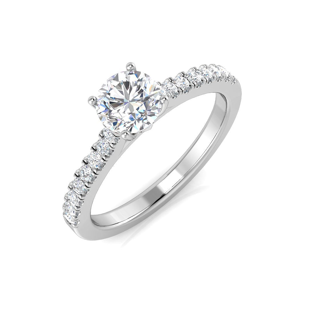 Platinum 0.91ct D VS2 Laboratory Grown CVD Ring