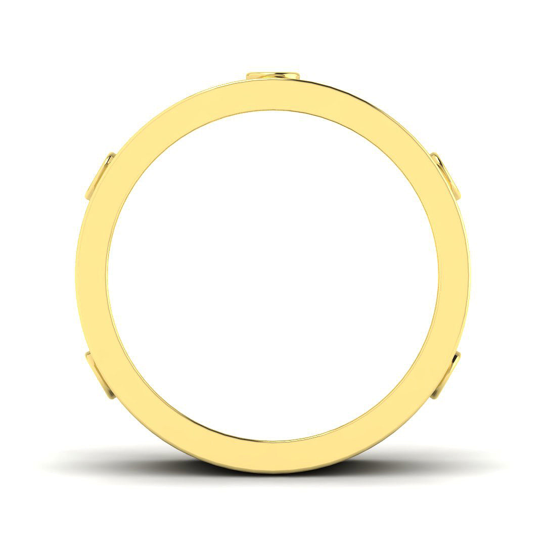 9ct Yellow Gold 0.12ct Emerald Ring