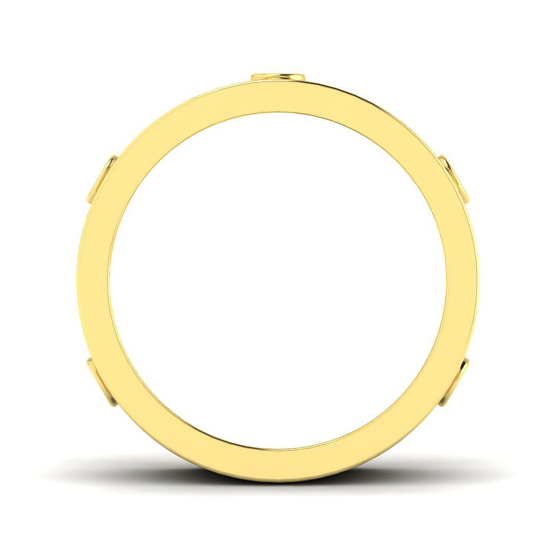 9ct Yellow Gold 0.16ct Blue Sapphire Ring