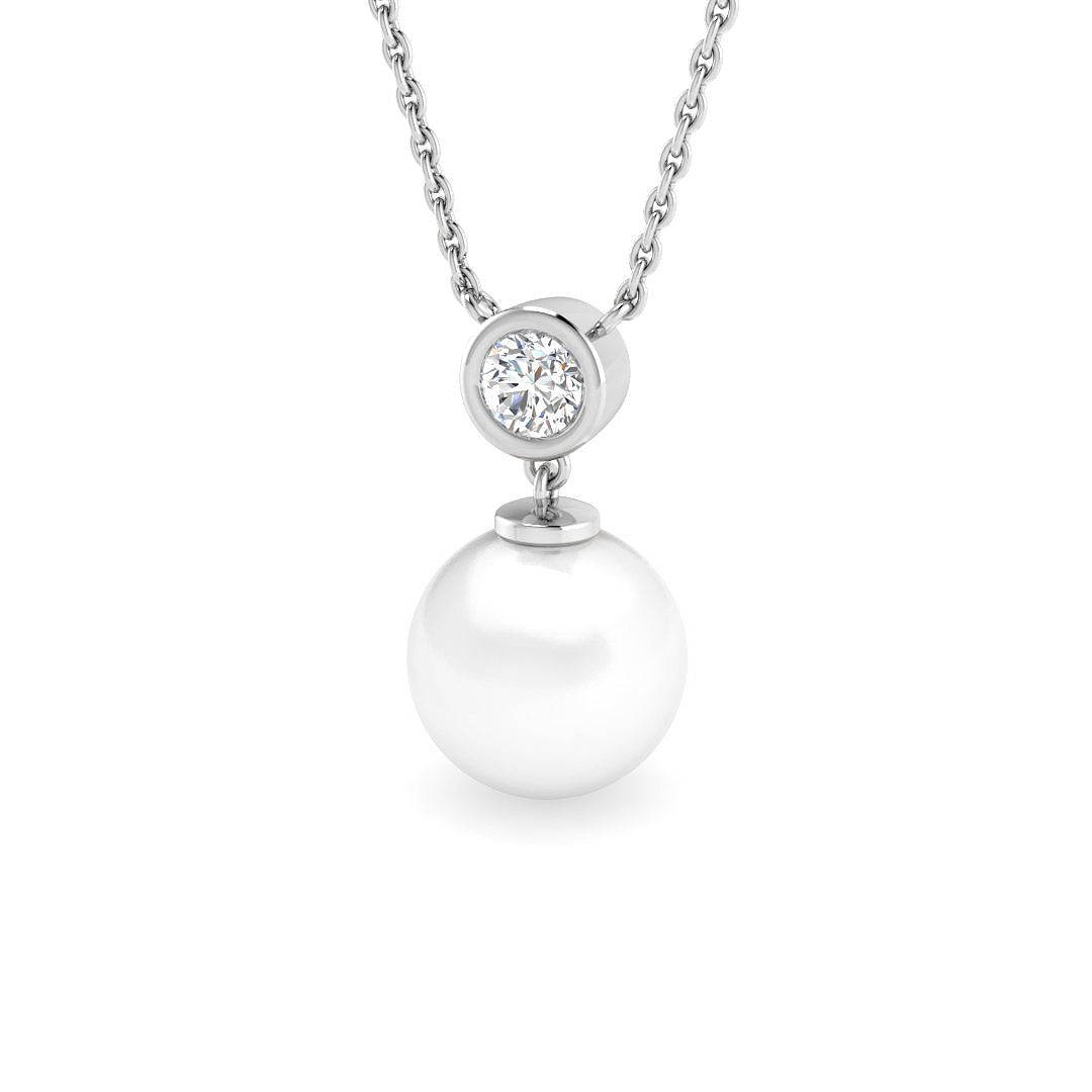 9ct White Gold 2.40ct G SI2 Diamond Necklace
