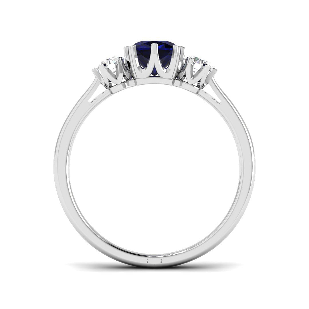Platinum 0.97ct Blue Sapphire Ring