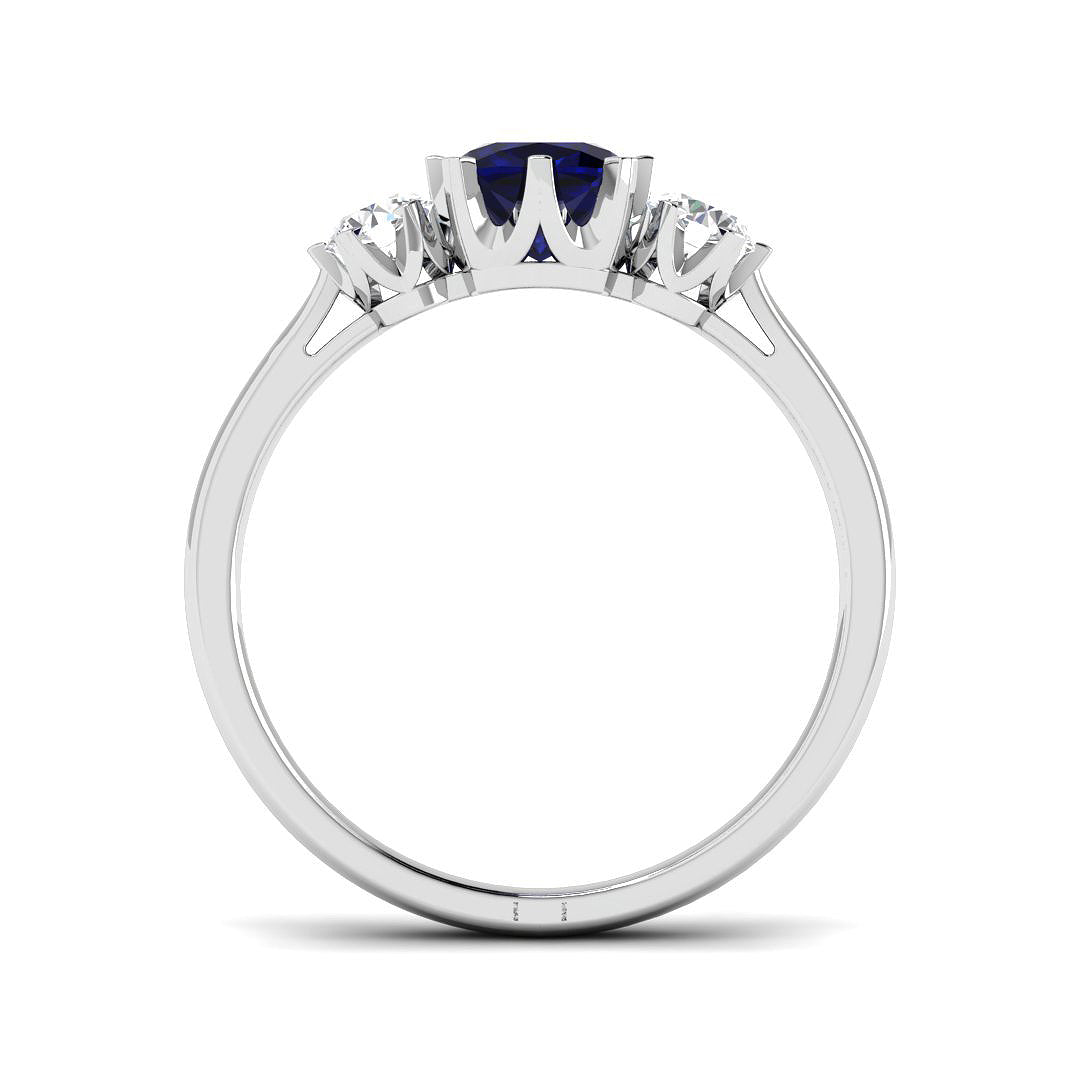 Platinum 1.14ct Blue Sapphire Ring