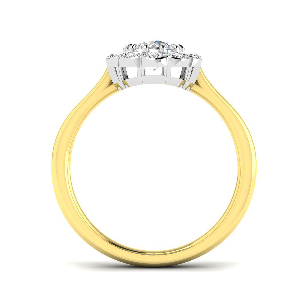 9ct Yellow Gold 0.77ct Laboratory Grown CVD Ring