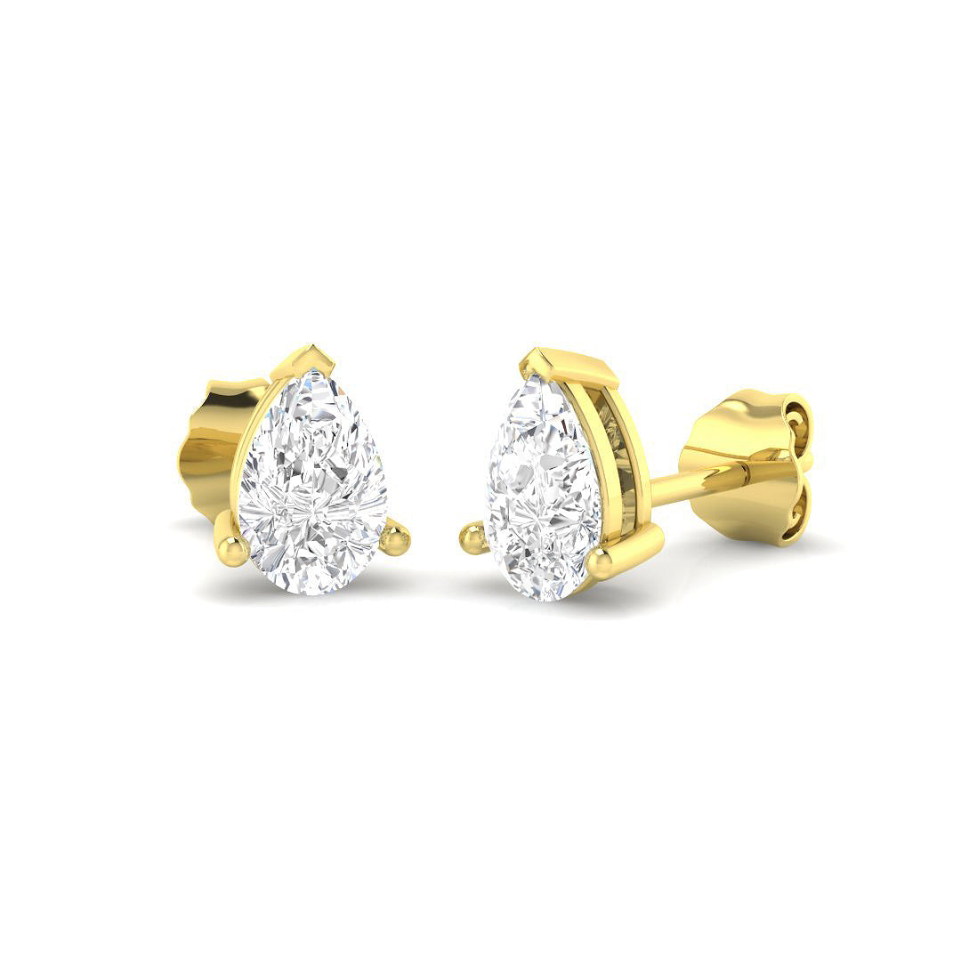 9ct Yellow Gold 1.09ct Laboratory Grown CVD Earrings