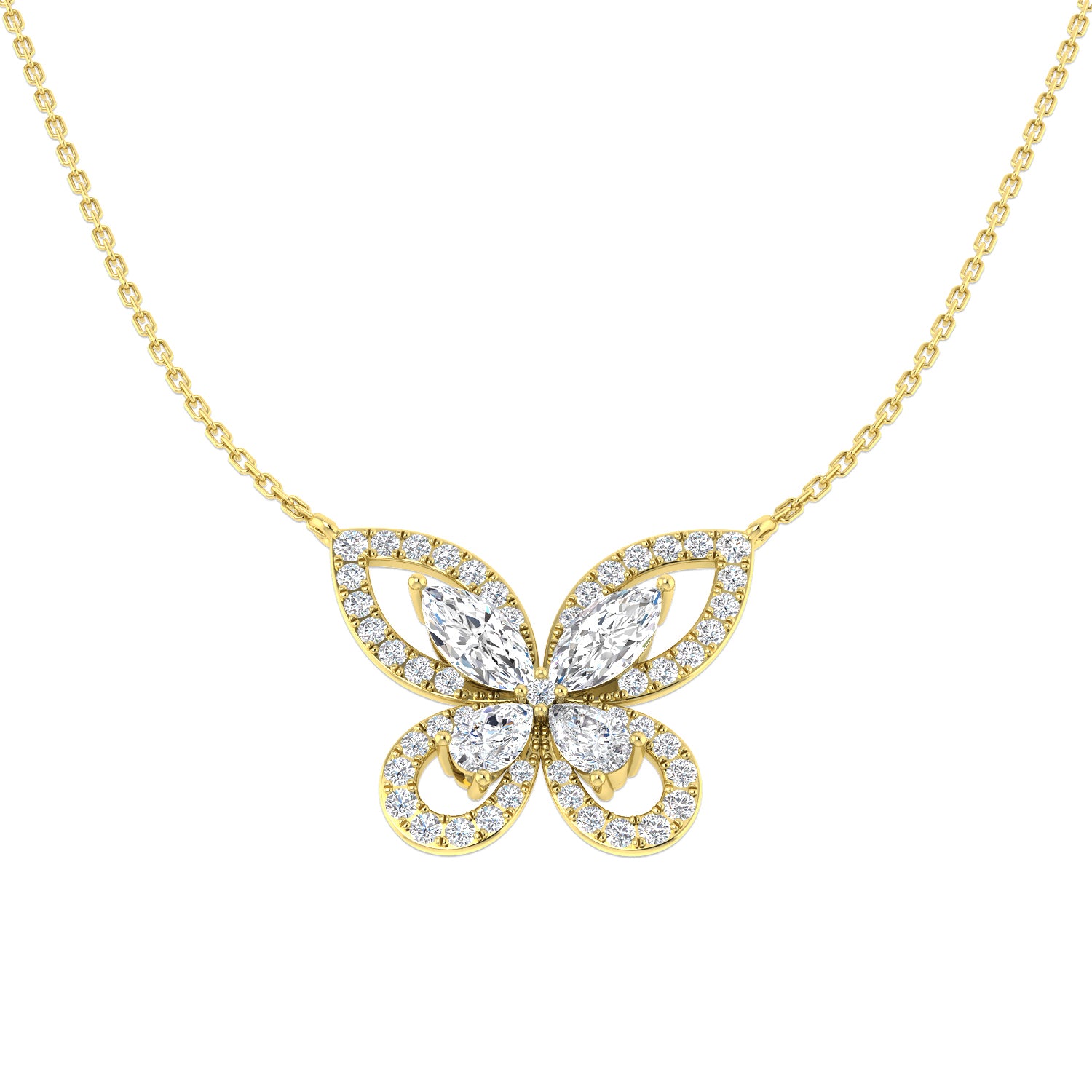 9ct Yellow Gold 2.28ct Laboratory Grown CVD Necklace