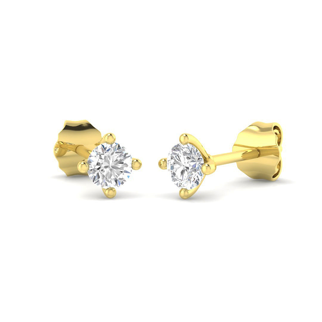 9ct Yellow Gold 0.37ct Laboratory Grown CVD Earrings