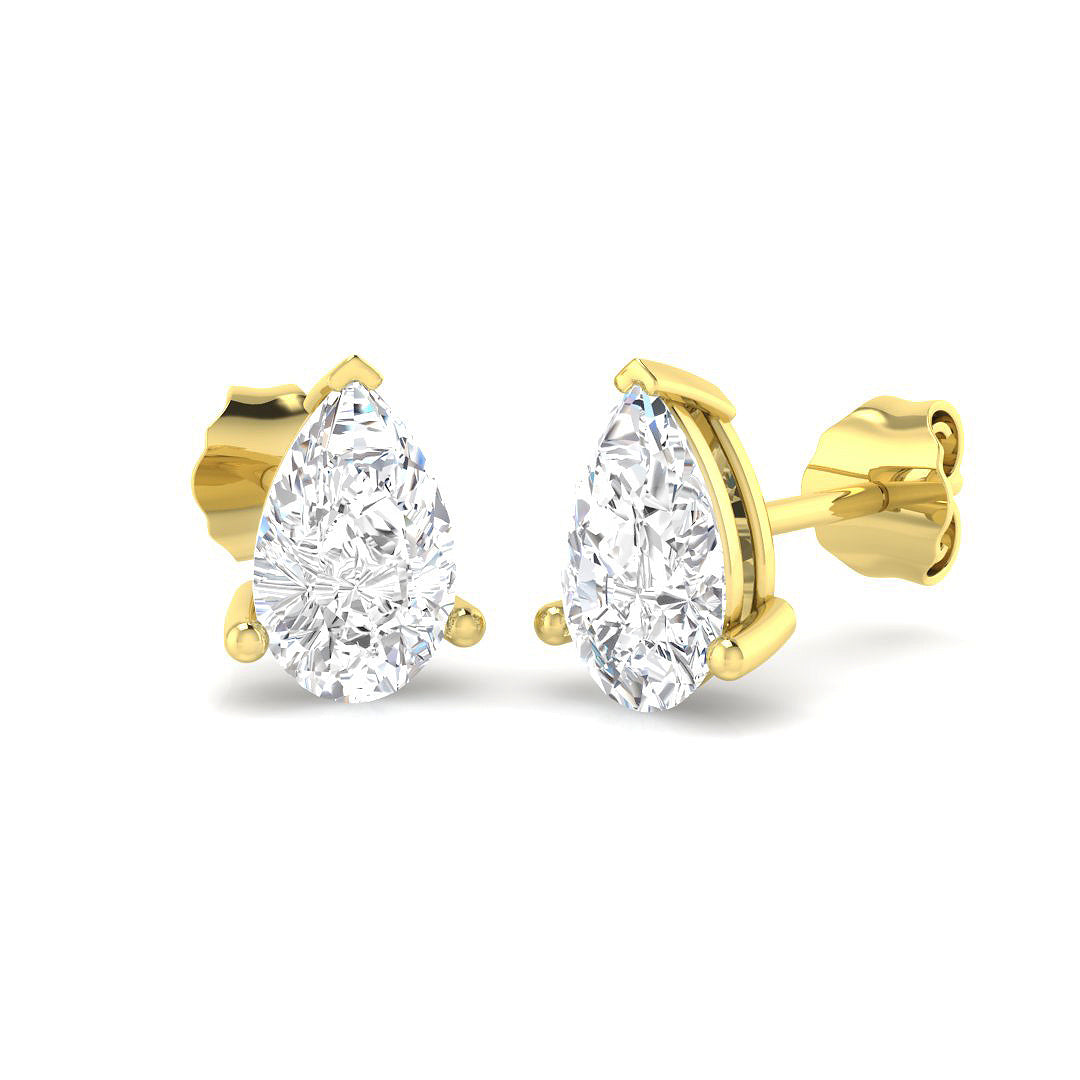 9ct Yellow Gold 1.50ct Laboratory Grown CVD Earrings