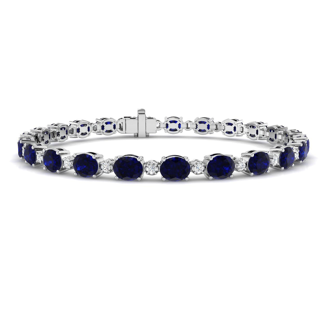 9ct White Gold 12.10ct G SI2 Diamond Bracelet