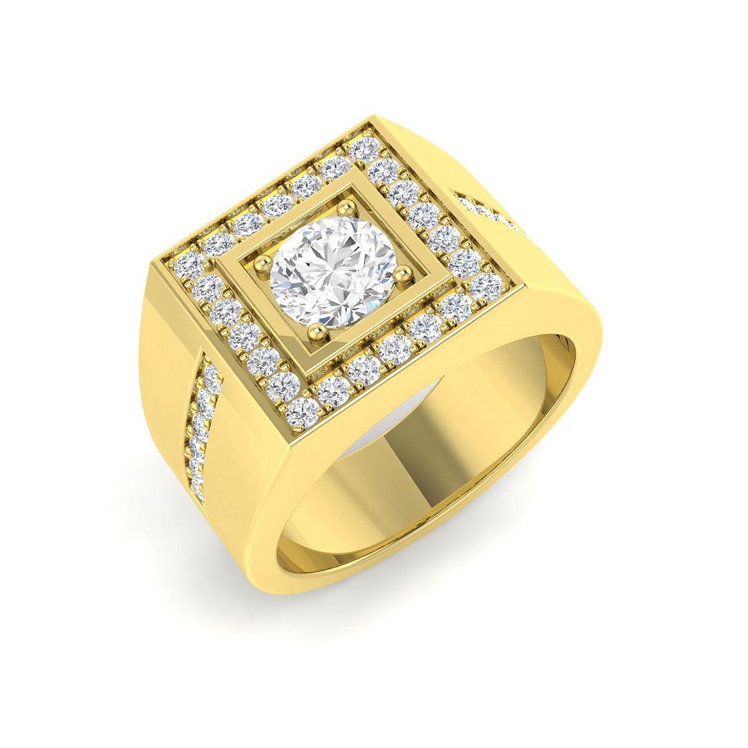 9ct Yellow Gold 1.69ct Laboratory Grown CVD Ring