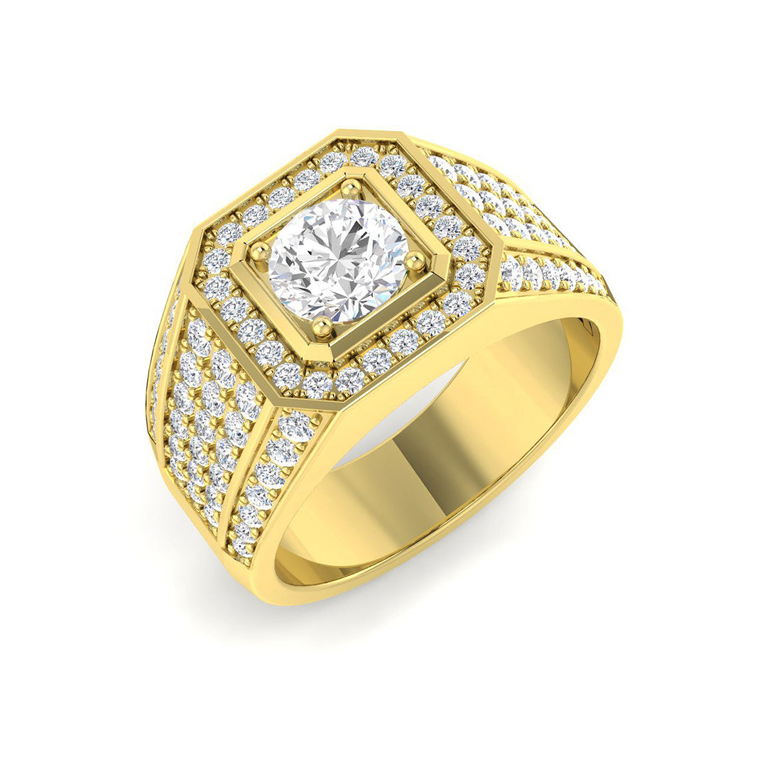 9ct Yellow Gold 2.31ct Laboratory Grown CVD Ring