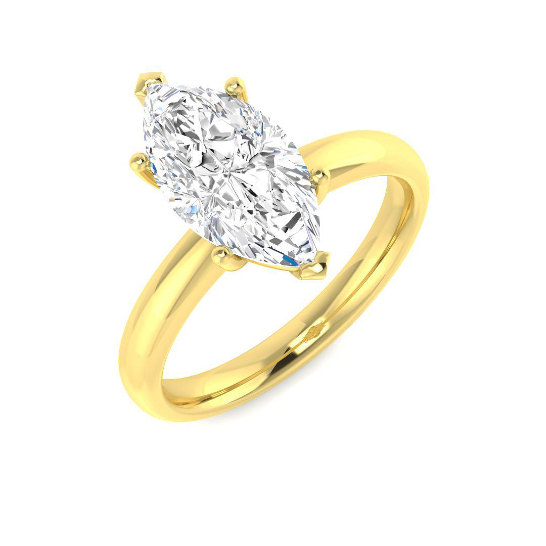 18ct Yellow Gold 2.27ct D I1 Diamond Ring