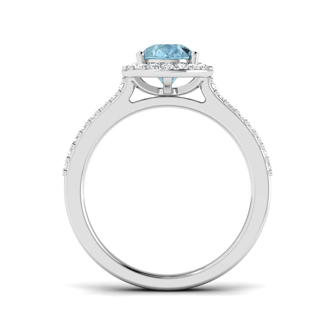 Platinum 1.39ct Aquamarine Ring