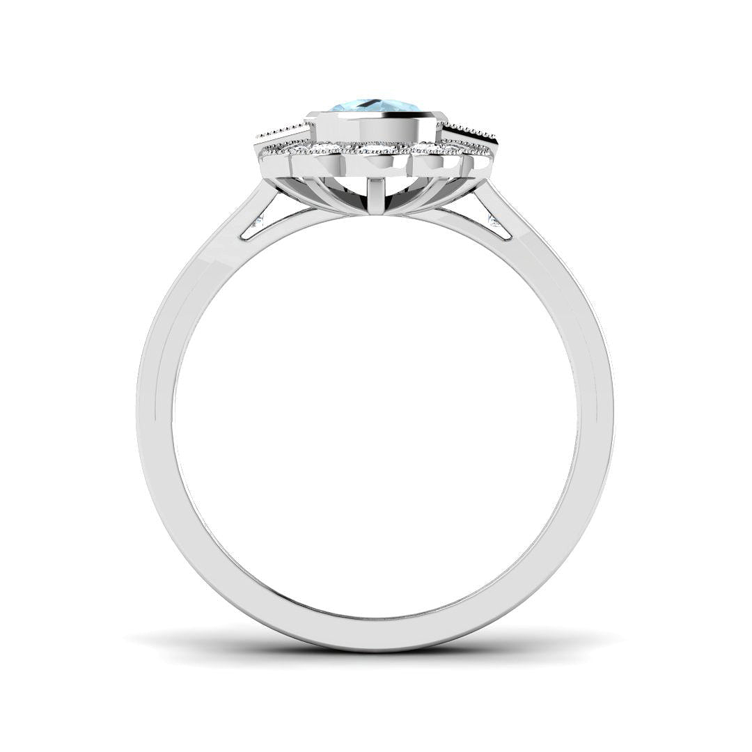 Platinum 1.26ct Aquamarine Ring