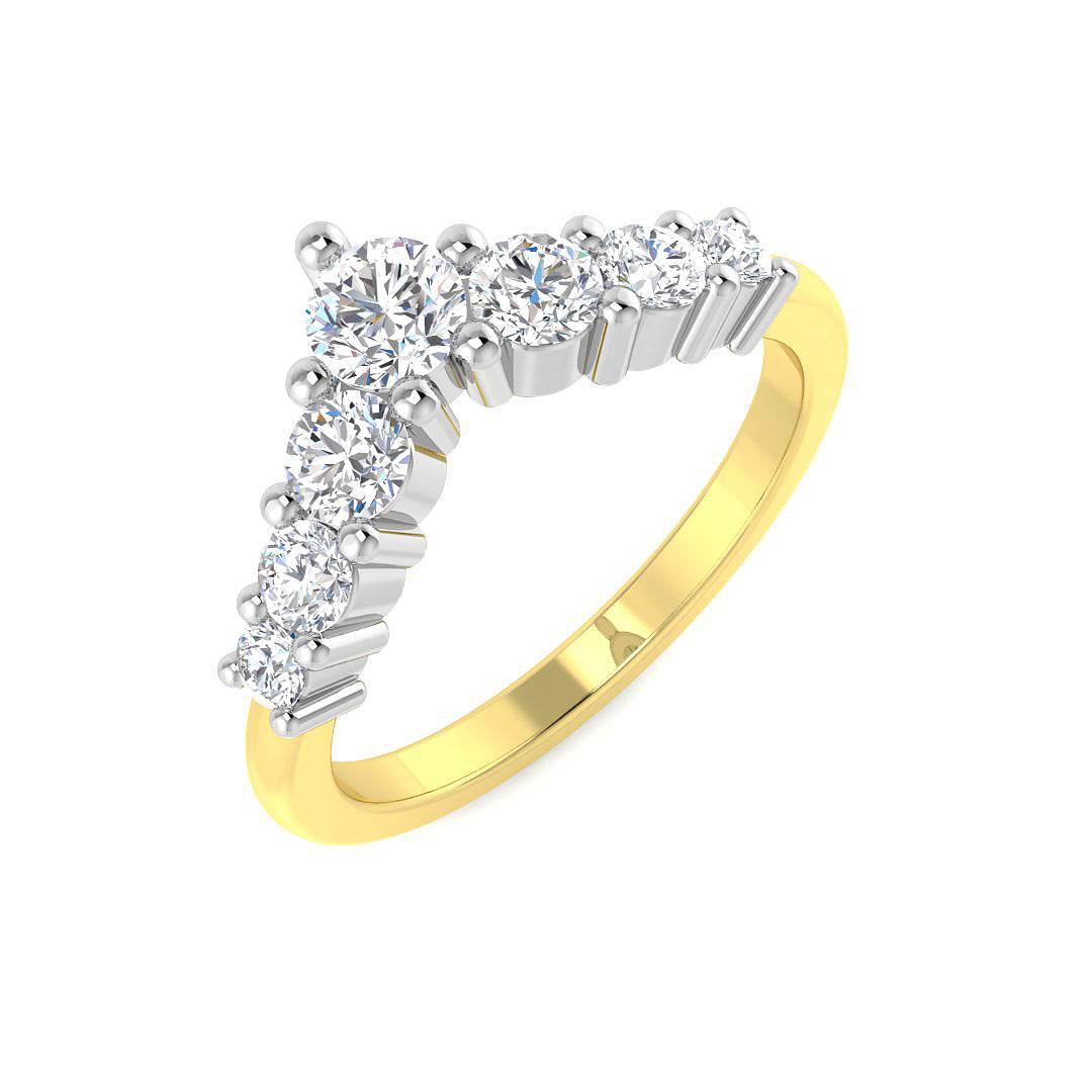 9ct Two-Tone Gold 0.78ct G SI2 Diamond Ring