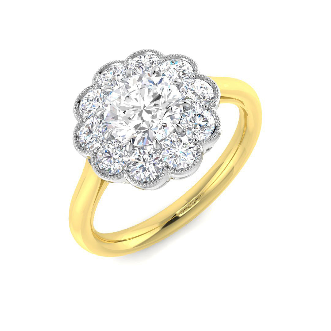 9ct Yellow Gold 1.78ct Laboratory Grown CVD Ring