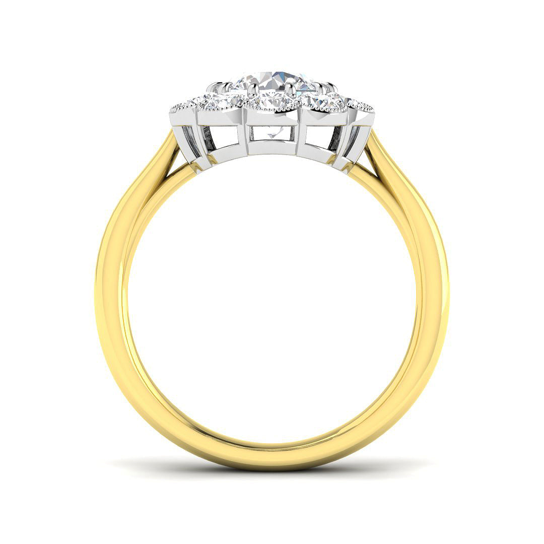 9ct Yellow Gold 1.78ct Laboratory Grown CVD Ring