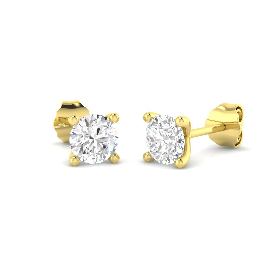9ct Yellow Gold 1.00ct G SI2 Diamond Earrings