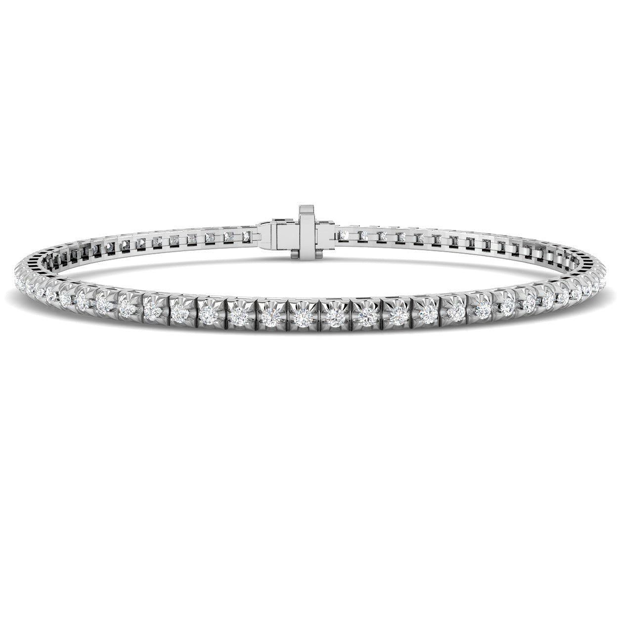 18ct White Gold 1.01ct G SI2 Diamond Bracelet