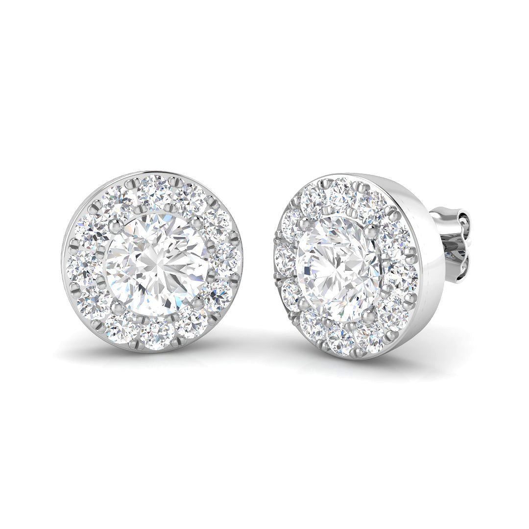 9ct White Gold 3.12ct Laboratory Grown CVD Earrings