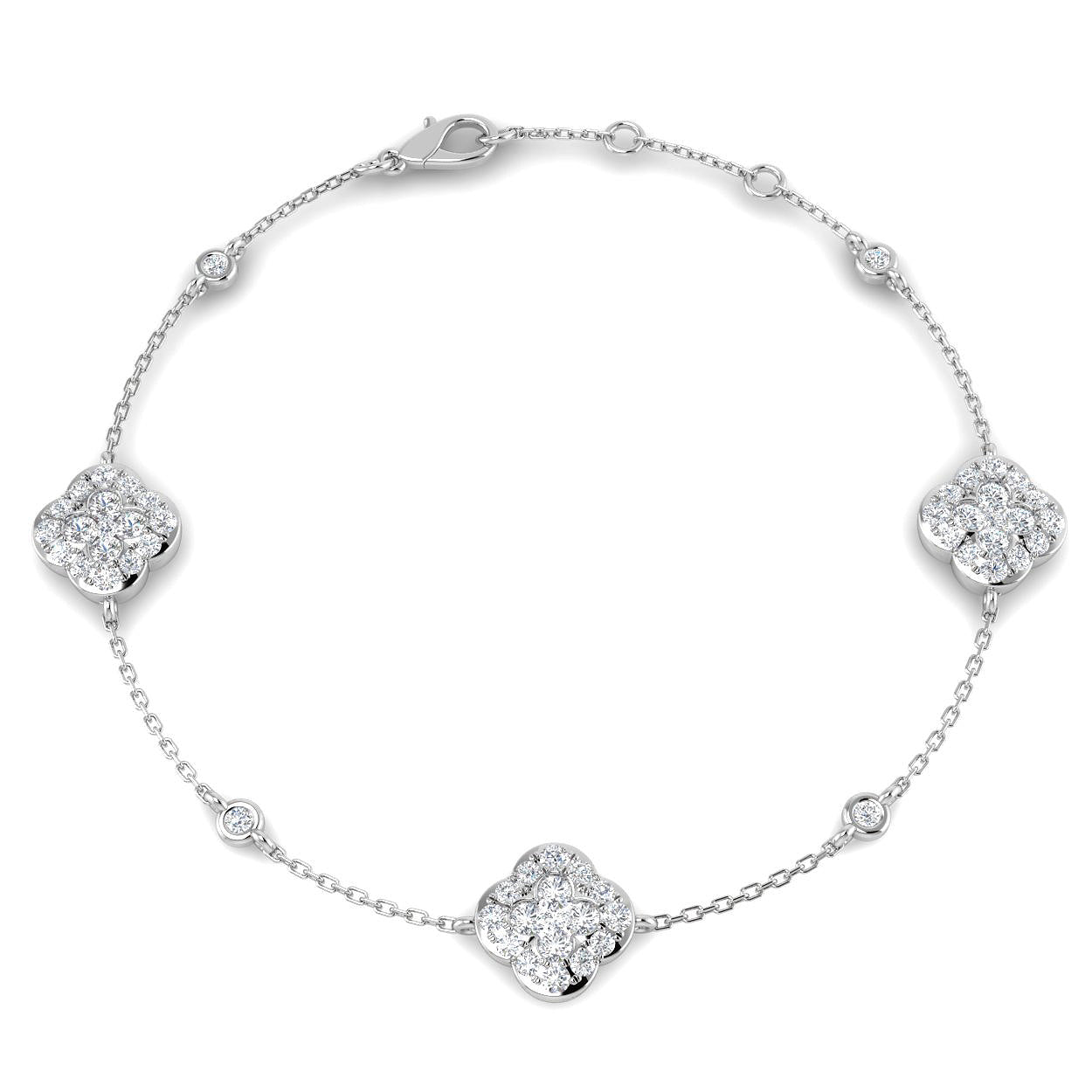 18ct White Gold 1.14ct G SI1 Diamond Bracelet