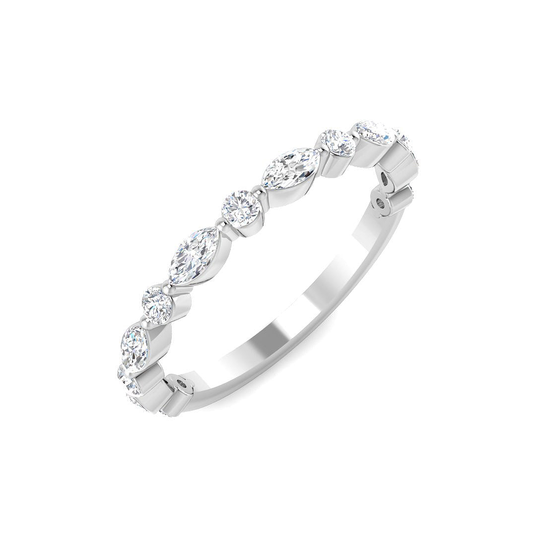 9ct White Gold 0.51ct Laboratory Grown CVD Ring