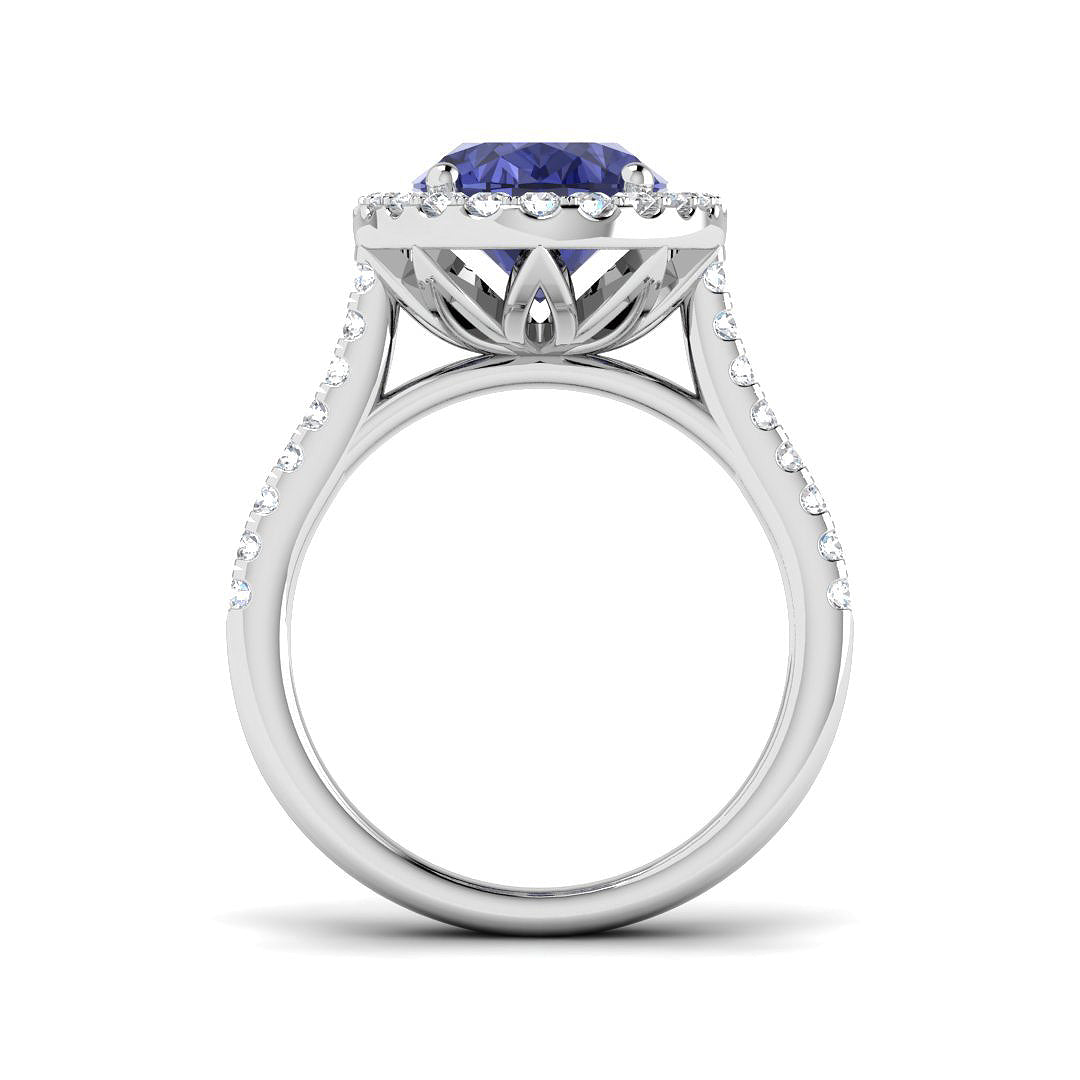 9ct White Gold 4.73ct Tanzanite Ring