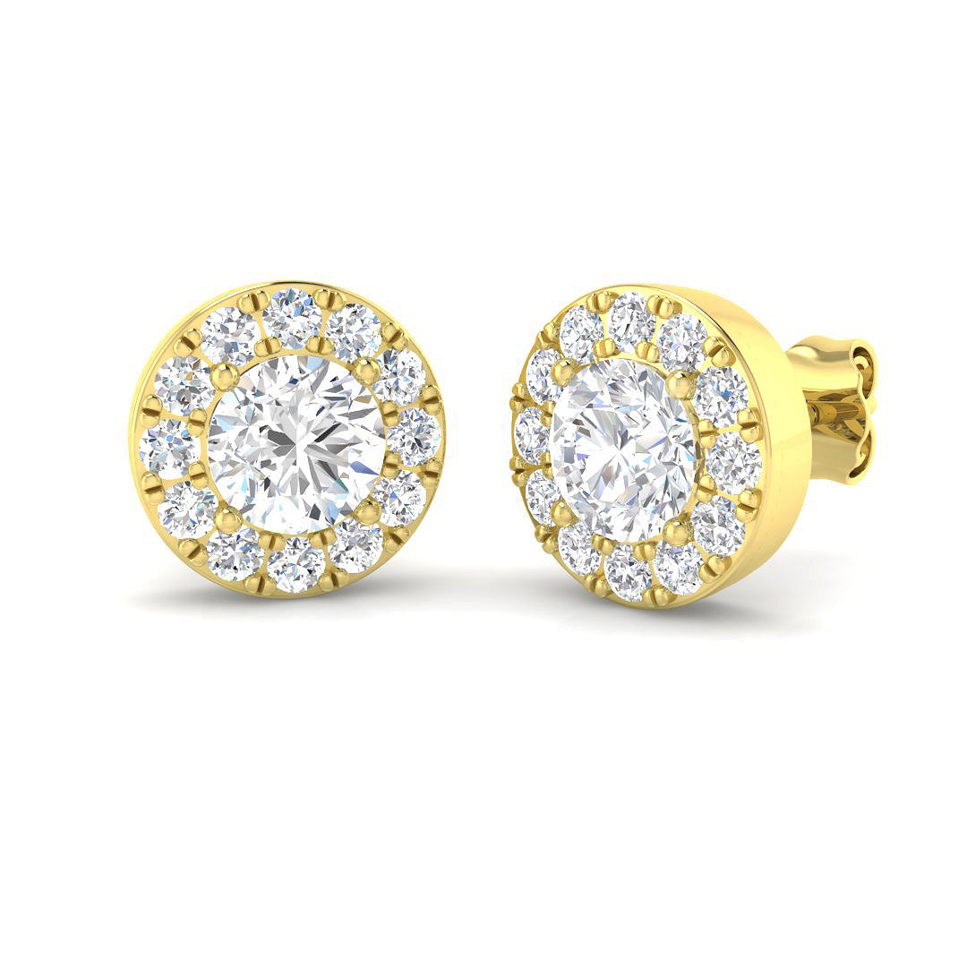 9ct Yellow Gold 2.13ct Laboratory Grown CVD Earrings