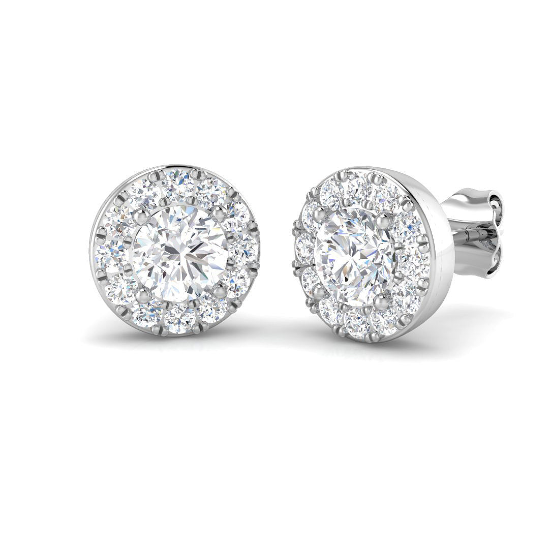 9ct White Gold 1.41ct Laboratory Grown CVD Earrings