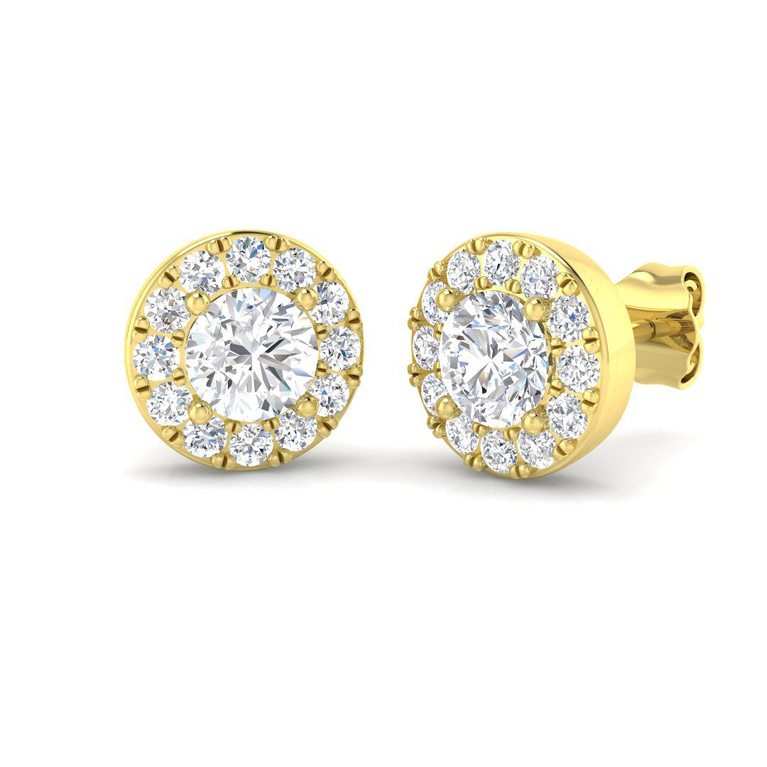 9ct Yellow Gold 1.41ct Laboratory Grown CVD Earrings