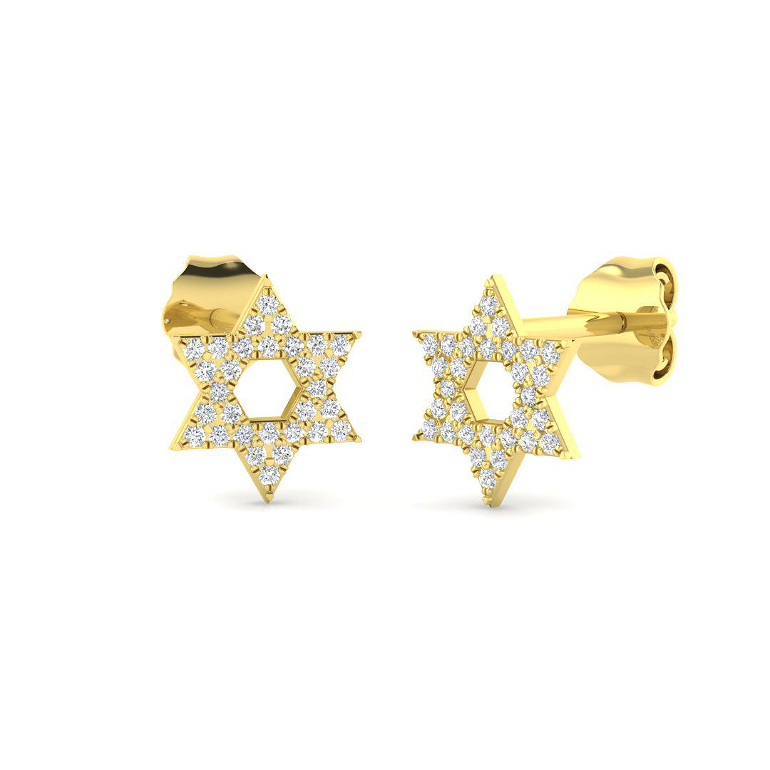 9ct Yellow Gold 0.12ct G SI2 Diamond Earrings