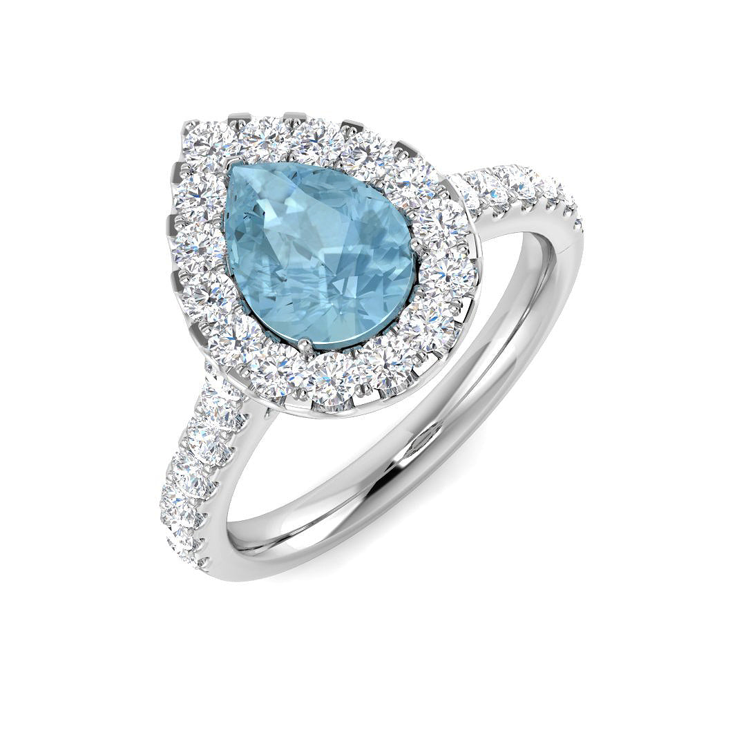 Platinum 1.50ct Aquamarine Ring