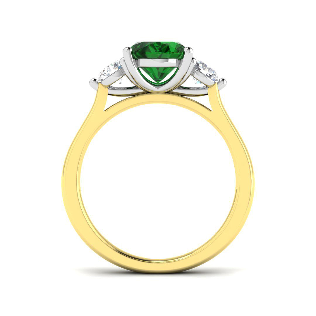 18ct Two-Tone Gold 2.36ct Emerald Ring
