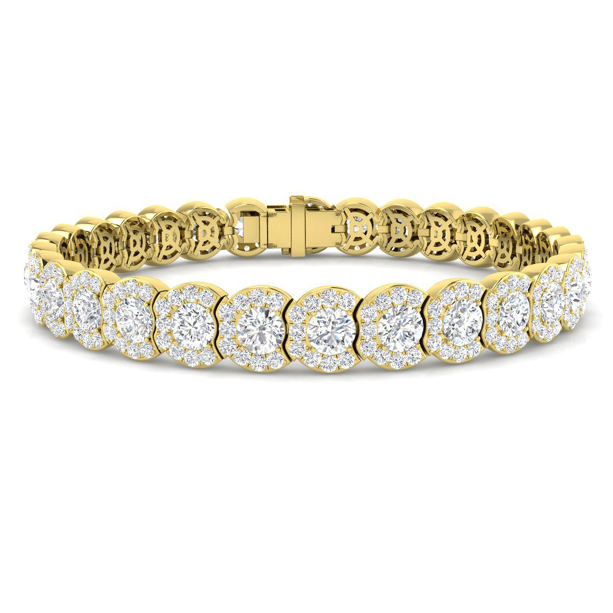 9ct Yellow Gold 12.69ct Laboratory Grown CVD Bracelet