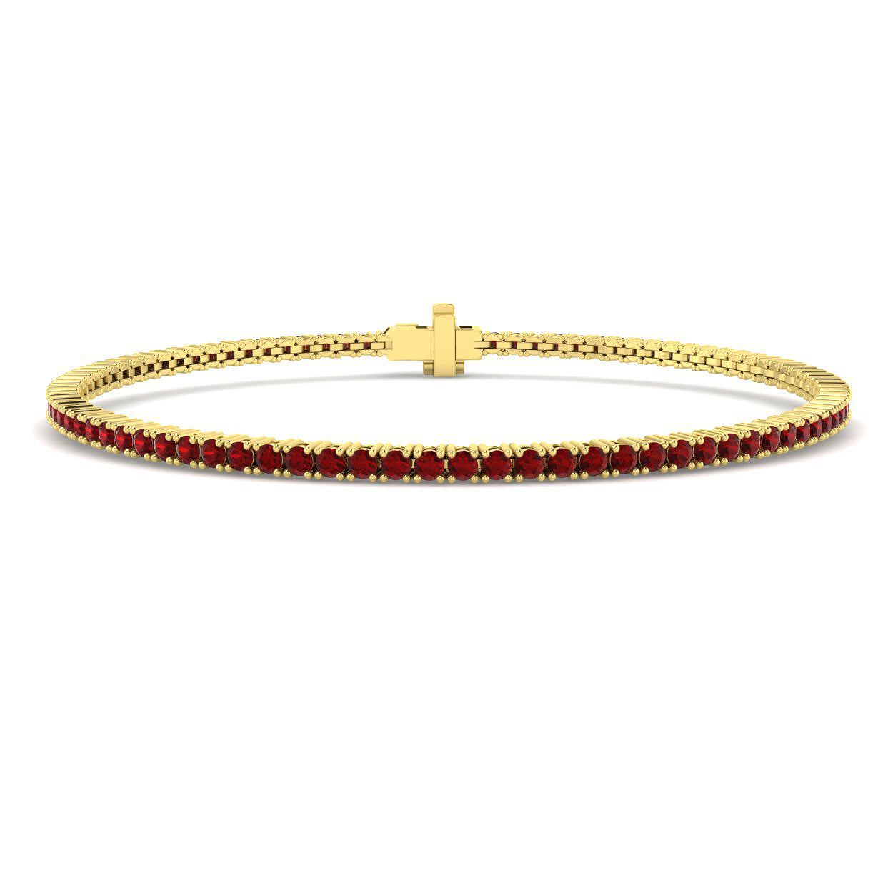 9ct Yellow Gold 1.96ct Ruby Bracelet