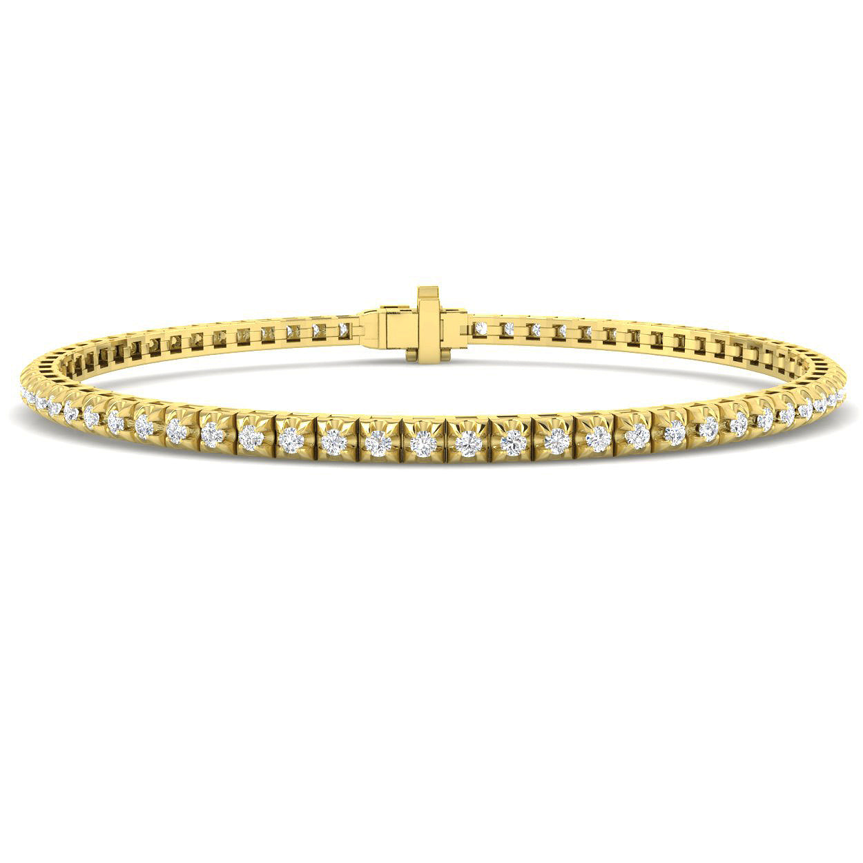 9ct Yellow Gold 1.08ct G SI2 Diamond Bracelet