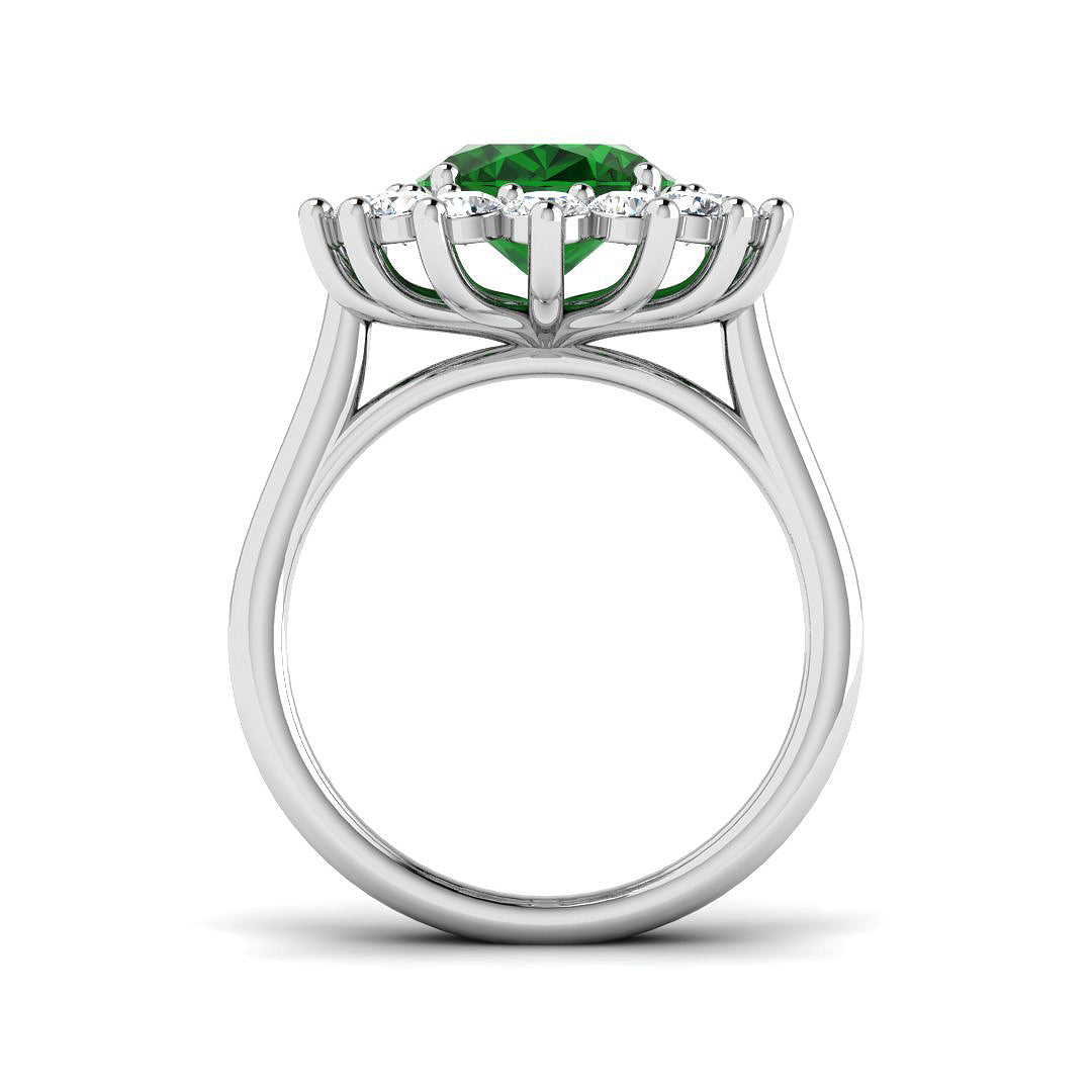 Platinum 4.22ct Emerald Ring