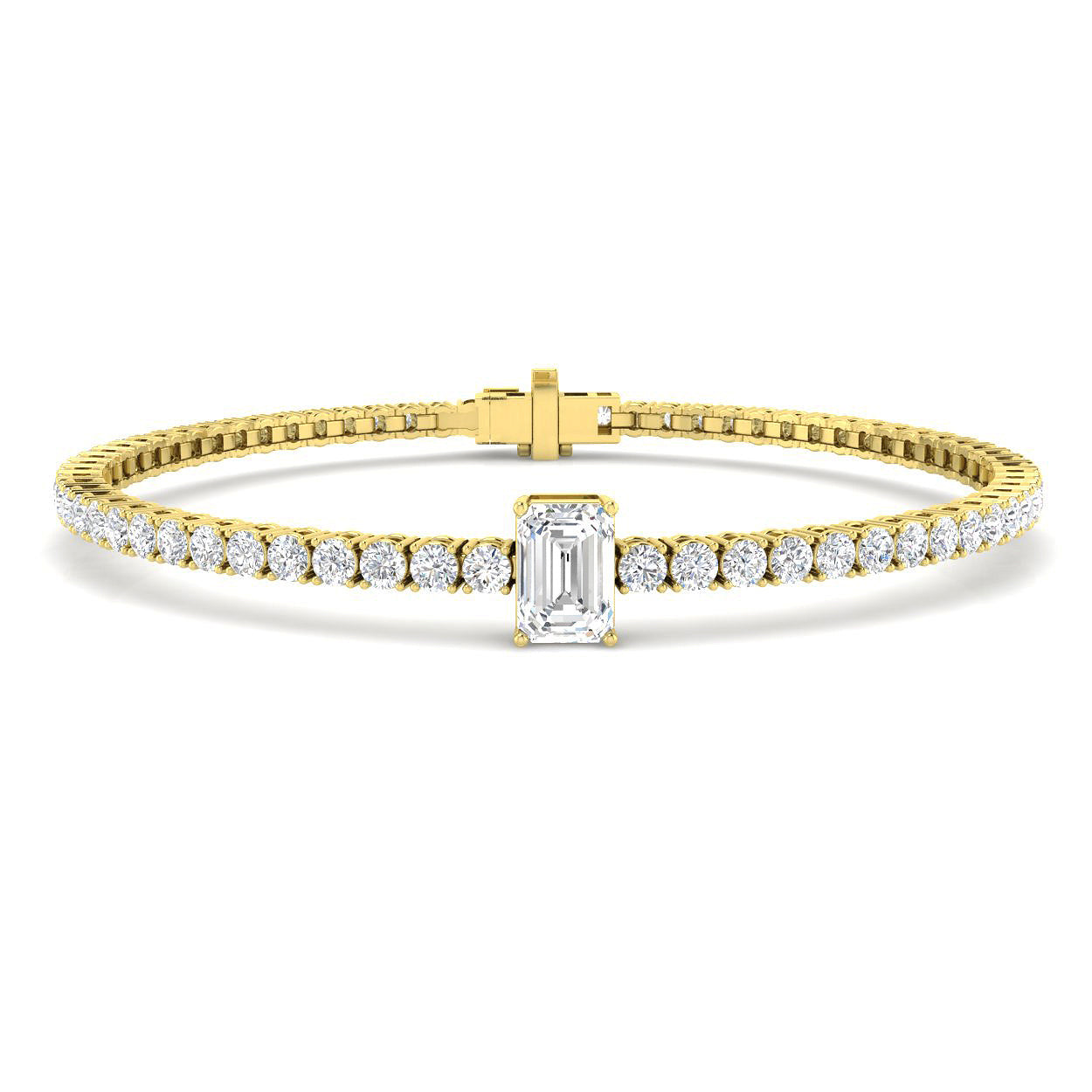 9ct Yellow Gold 4.72ct E VS2 Laboratory Grown CVD Bracelet