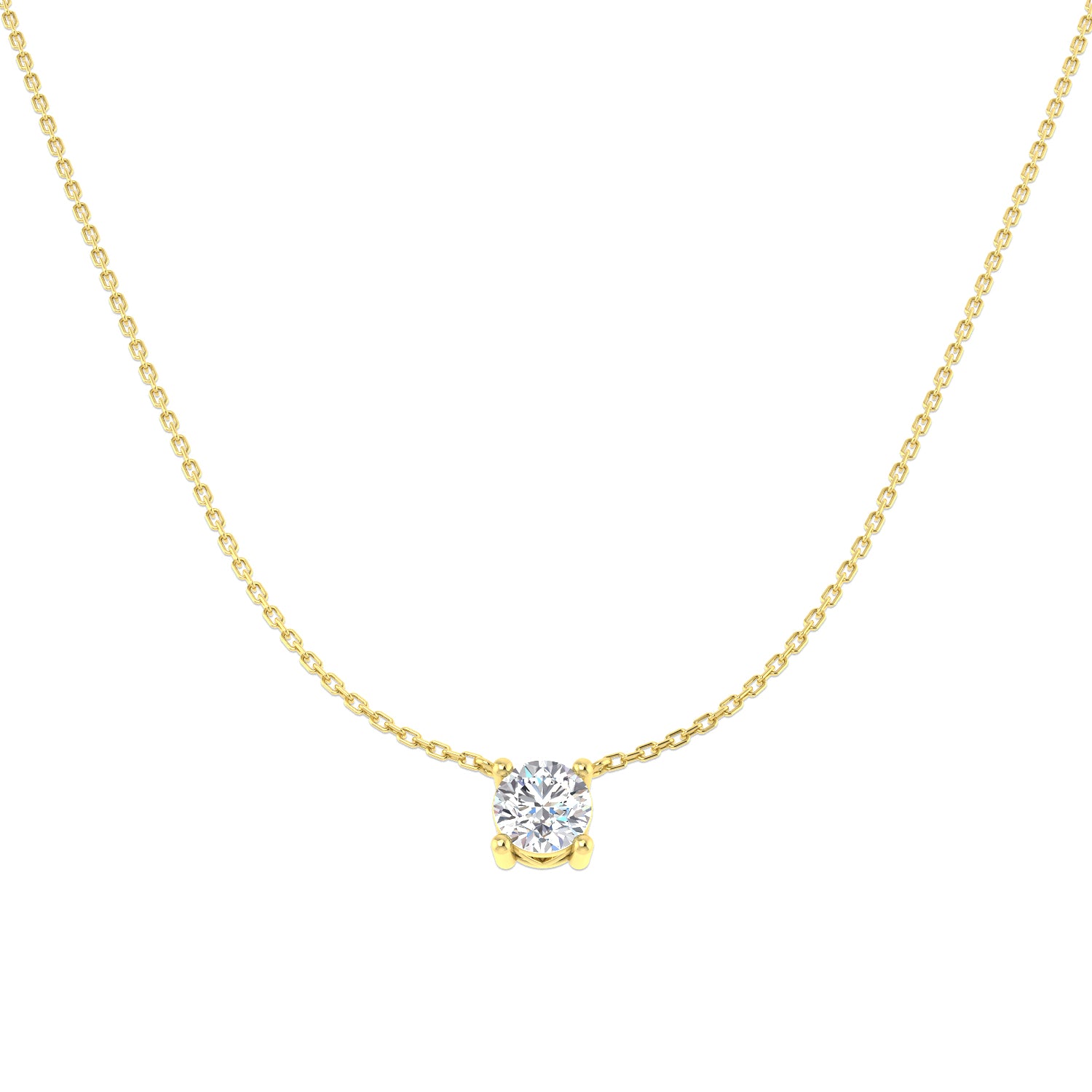 9ct Yellow Gold 1.10ct Laboratory Grown CVD Necklace