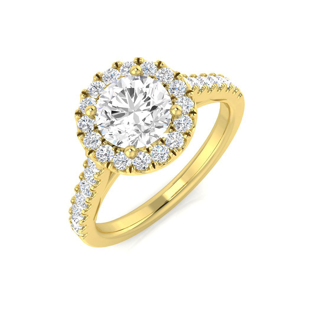 18ct Yellow Gold 1.69ct E SI2 Diamond Ring