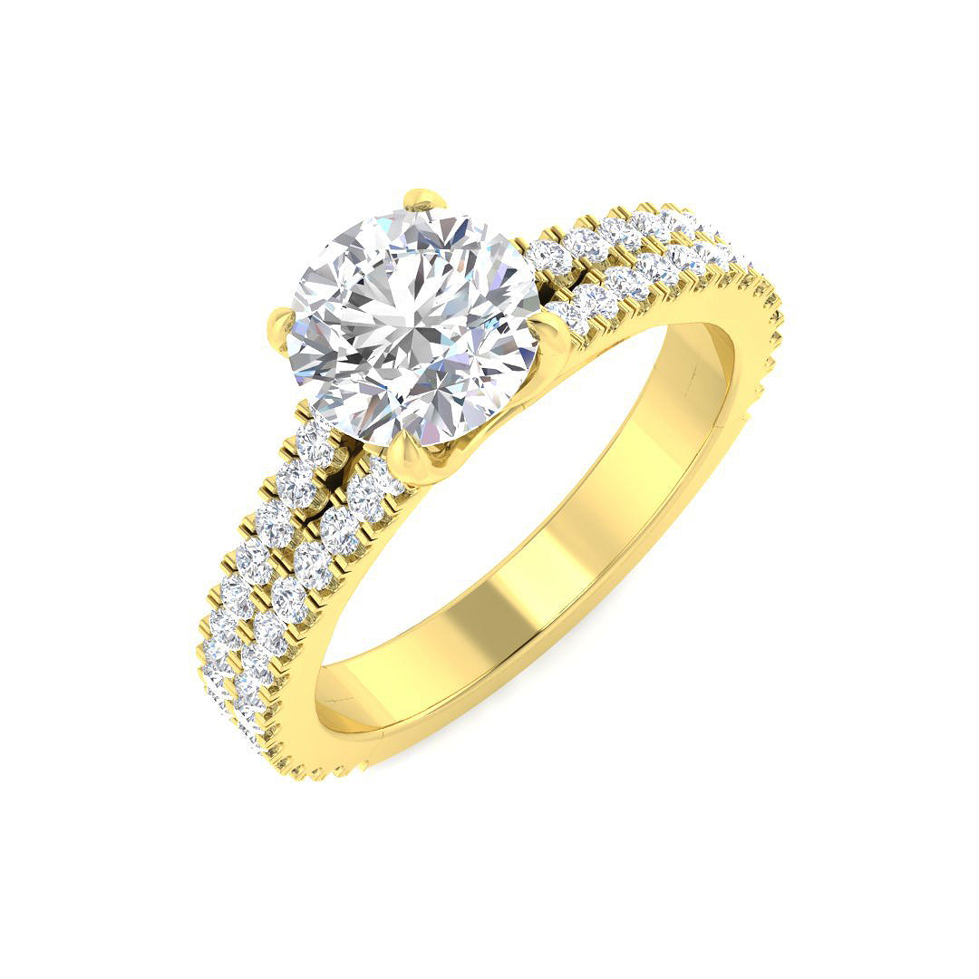 9ct Yellow Gold 1.63ct Laboratory Grown CVD Ring