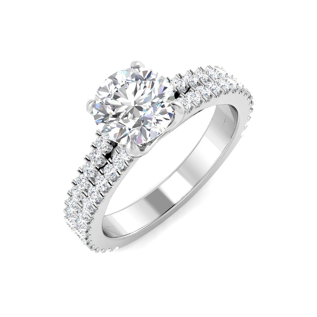 9ct White Gold 1.63ct Laboratory Grown CVD Ring