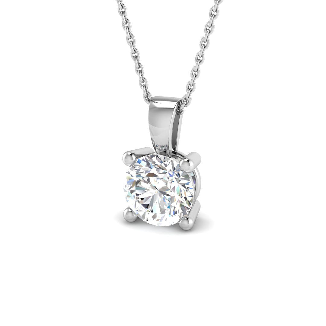 18ct White Gold 1.51ct G SI2 Diamond Pendant