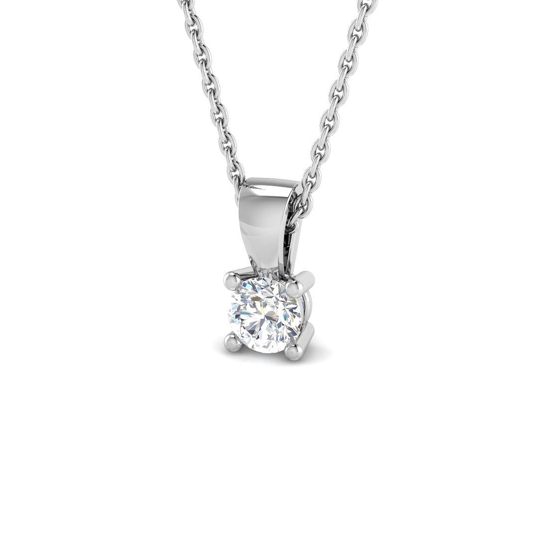 18ct White Gold 0.31ct G SI2 Diamond Pendant