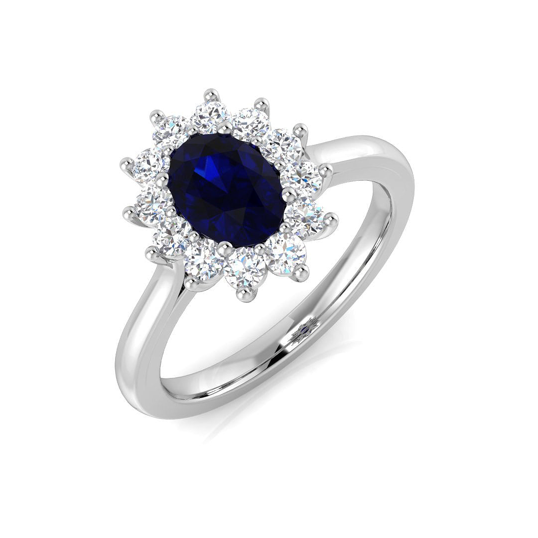 Platinum 1.16ct Blue Sapphire Ring